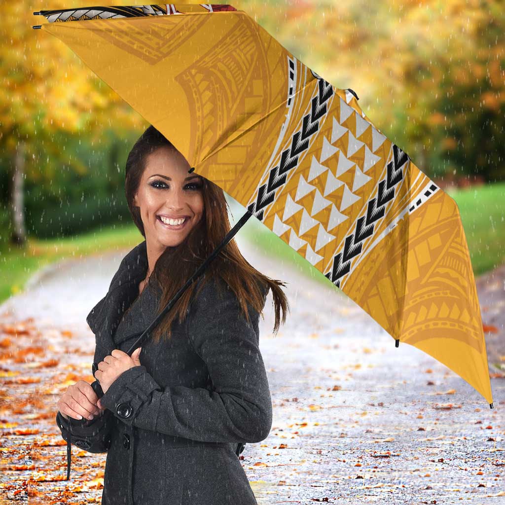 Samoa Pago Pago Aeto Umbrella Bald Eagle with Polynesian Art Tattoos - Polynesian Pride