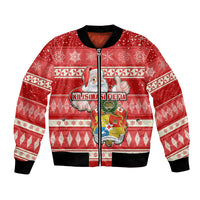 custom-tonga-christmas-bomber-jacket-the-santa-coat-of-arms-with-ngatu-and-snow-pattern