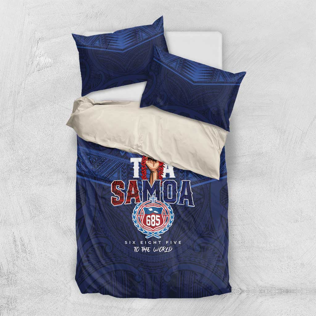 Rugby Toa Samoa Bedding Set Champions Six Eight Five - Polynesian Pride