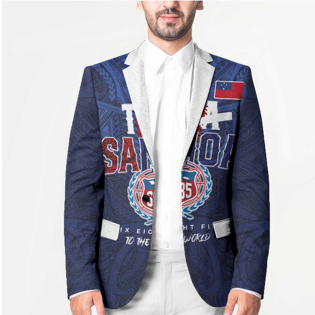 Custom Rugby Toa Samoa Blazer Champions Six Eight Five - Polynesian Pride