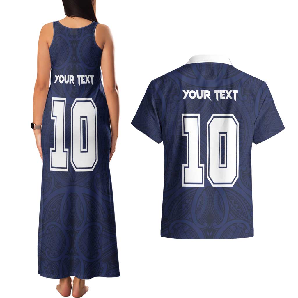 Custom Rugby Toa Samoa Couples Matching Tank Maxi Dress and Hawaiian Shirt Champions Six Eight Five - Polynesian Pride