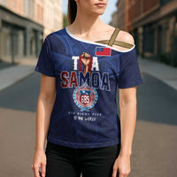 Custom Rugby Toa Samoa Cross Shoulder Shirt Champions Six Eight Five - Polynesian Pride