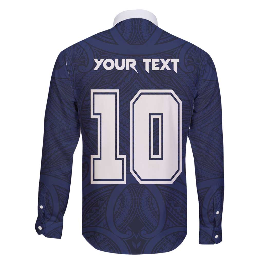 Custom Rugby Toa Samoa Family Matching Long Sleeve Bodycon Dress and Hawaiian Shirt Champions Six Eight Five - Polynesian Pride