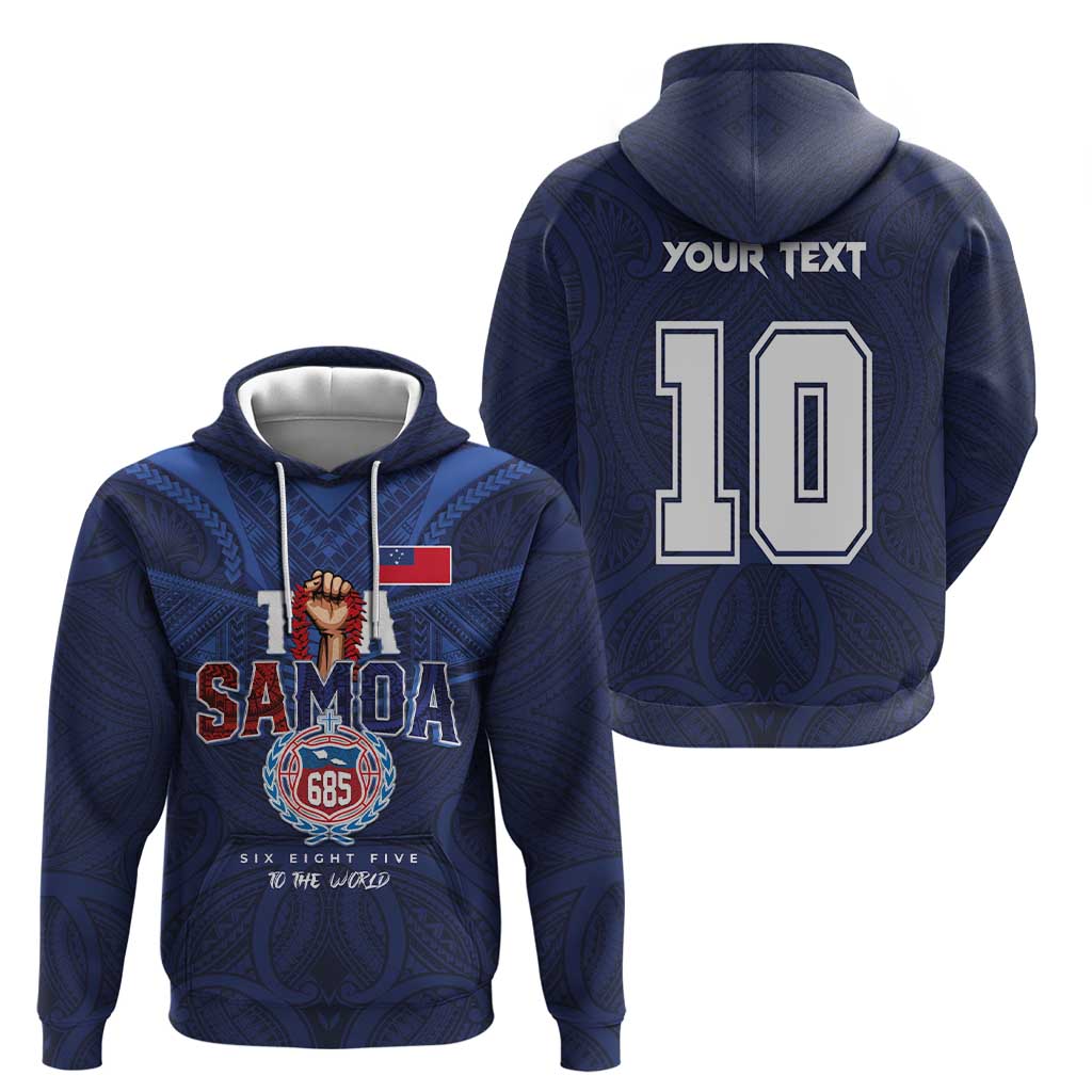 Custom Rugby Toa Samoa Hoodie Champions Six Eight Five - Polynesian Pride