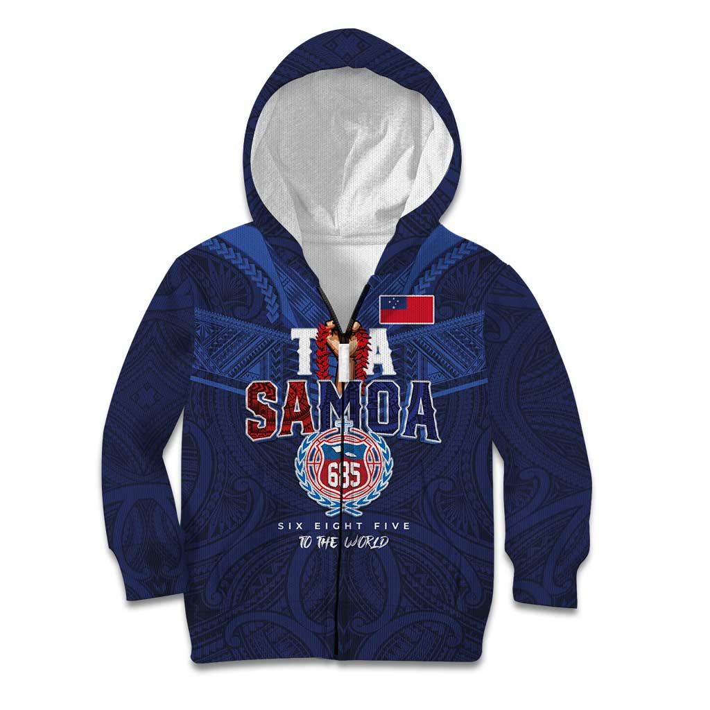 Custom Rugby Toa Samoa Kid Hoodie Champions Six Eight Five - Polynesian Pride