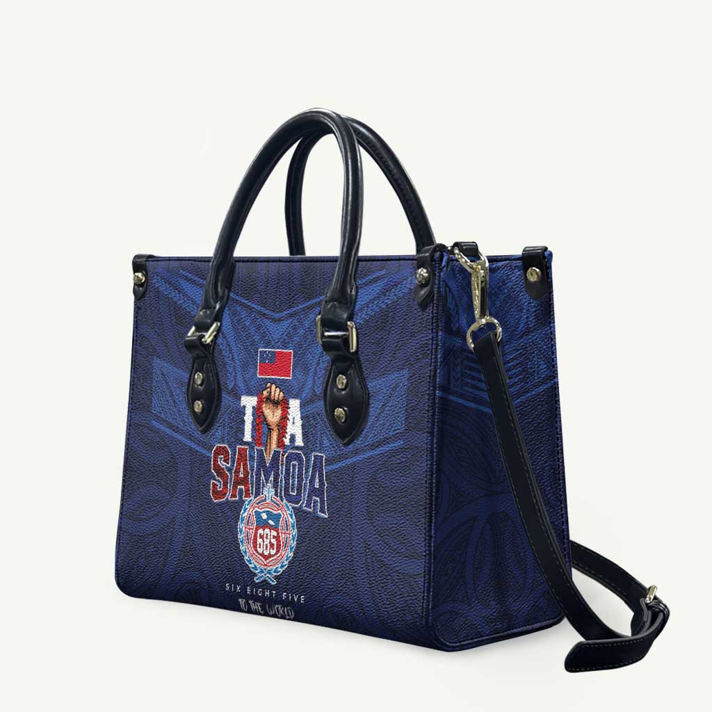 Rugby Toa Samoa Leather Bag Champions Six Eight Five - Polynesian Pride