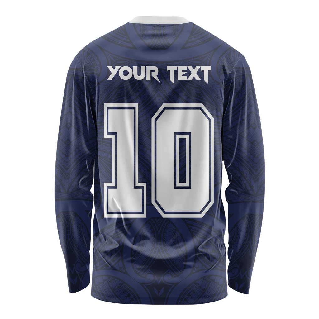 Custom Rugby Toa Samoa Long Sleeve Shirt Champions Six Eight Five - Polynesian Pride