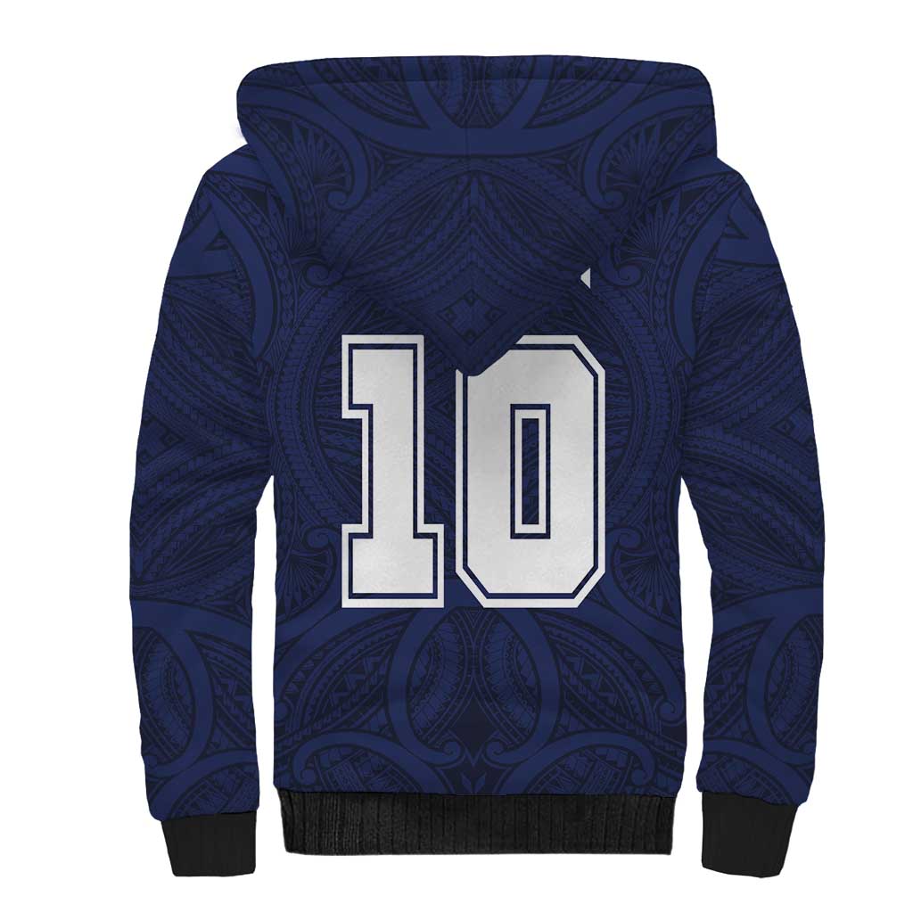 Custom Rugby Toa Samoa Sherpa Hoodie Champions Six Eight Five - Polynesian Pride