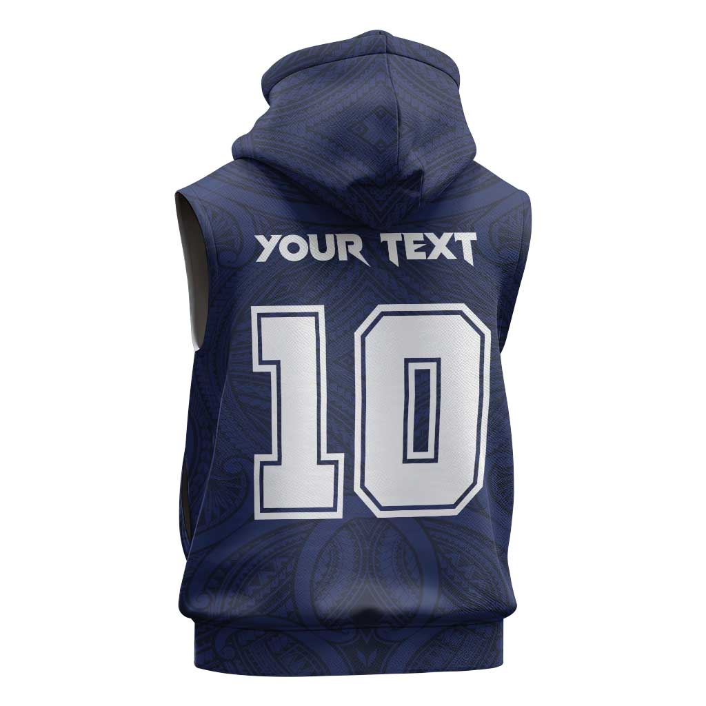 Custom Rugby Toa Samoa Sleeveless Hoodie Champions Six Eight Five - Polynesian Pride