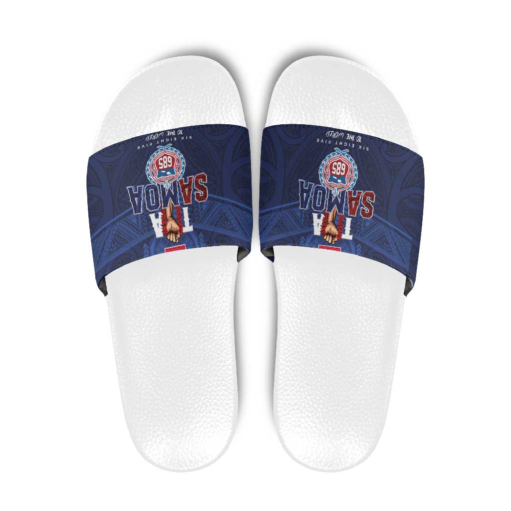 Rugby Toa Samoa Slide Sandals Champions Six Eight Five - Polynesian Pride