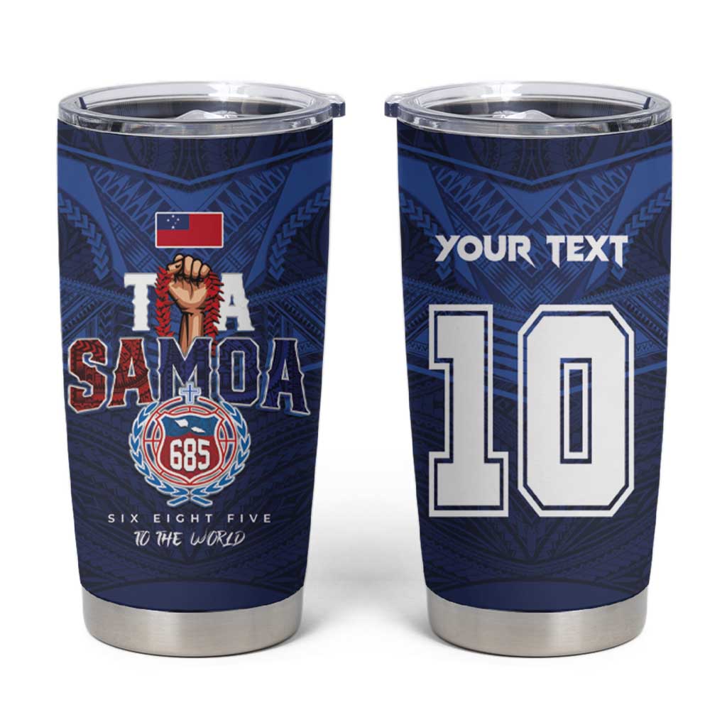 Custom Rugby Toa Samoa Tumbler Cup Champions Six Eight Five - Polynesian Pride