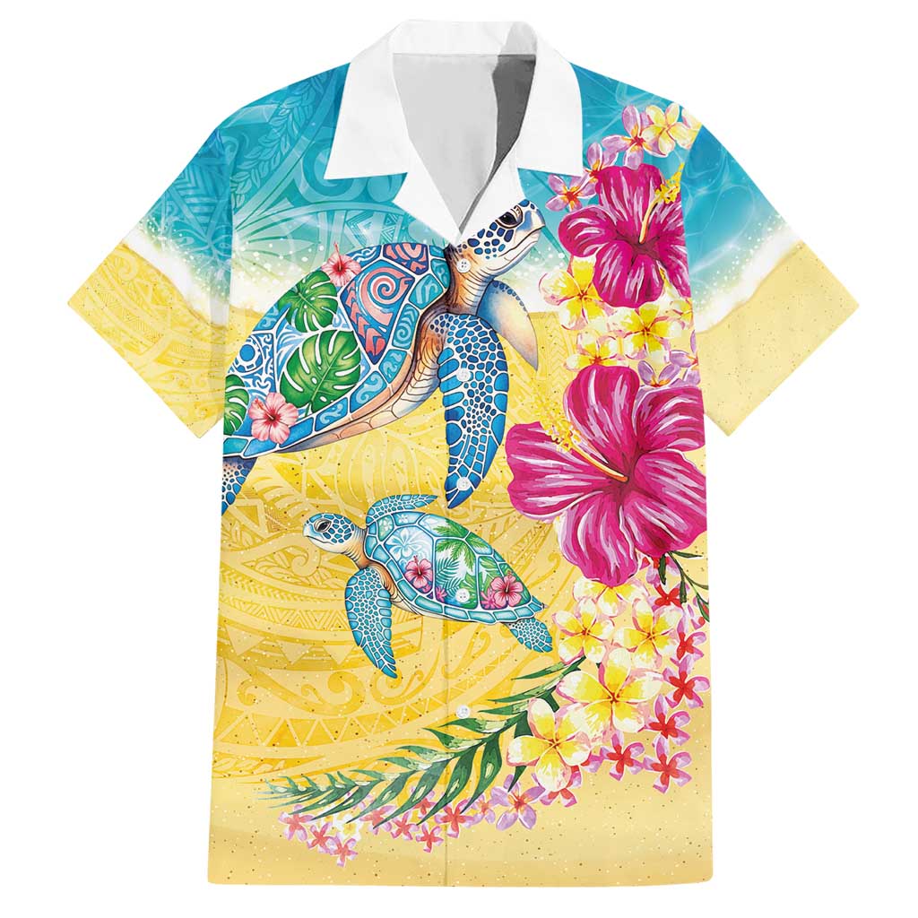 Hawaiian Tropical Plants Turtles Hawaiian Shirt Watercolor Style LT03 Multicolor - Polynesian Pride