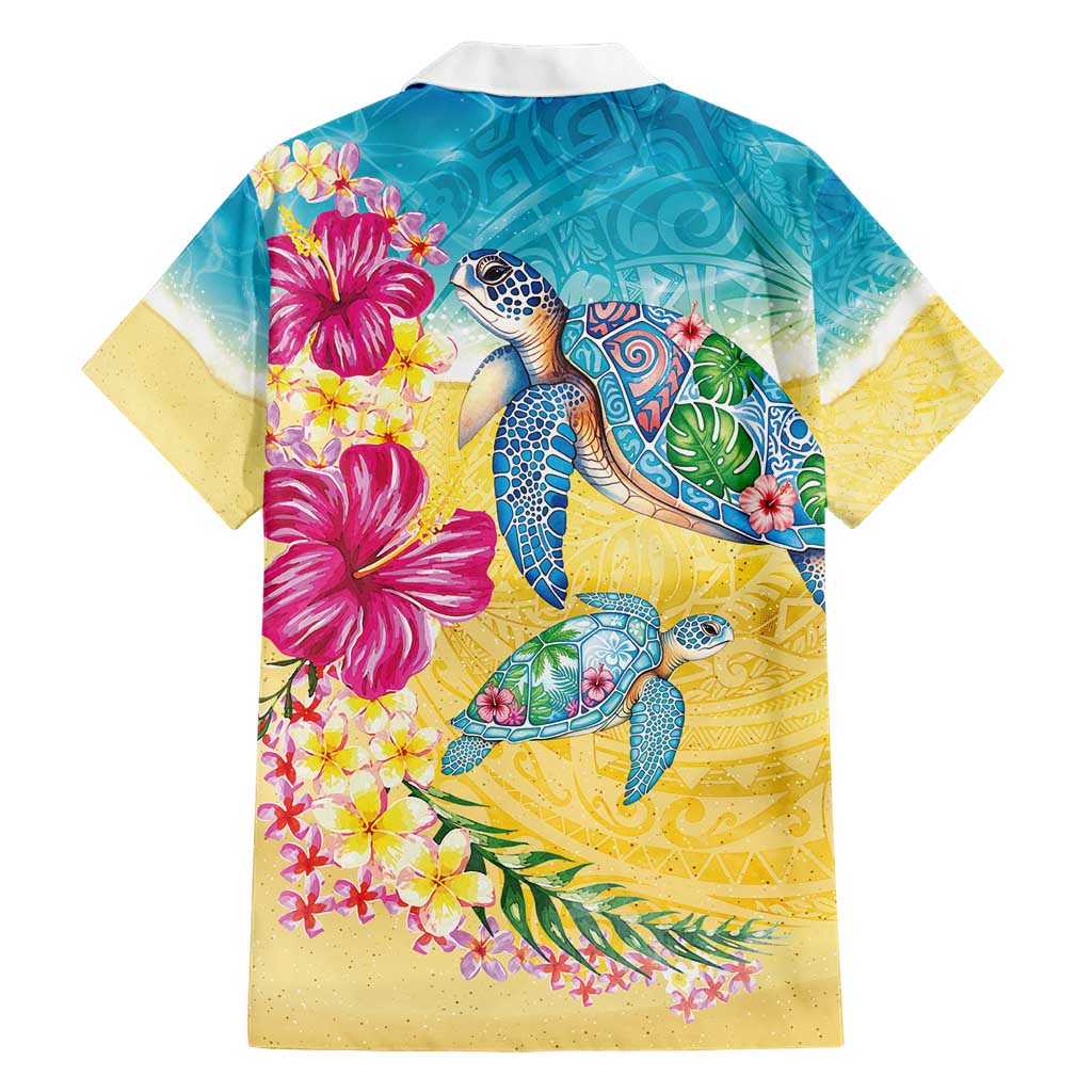 Hawaiian Tropical Plants Turtles Hawaiian Shirt Watercolor Style LT03 - Polynesian Pride
