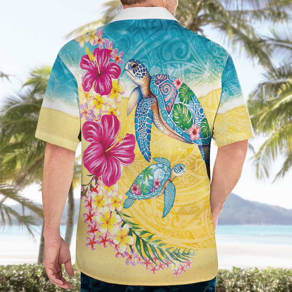 Hawaiian Tropical Plants Turtles Hawaiian Shirt Watercolor Style LT03 - Polynesian Pride