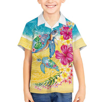 Hawaiian Tropical Plants Turtles Hawaiian Shirt Watercolor Style LT03 - Polynesian Pride