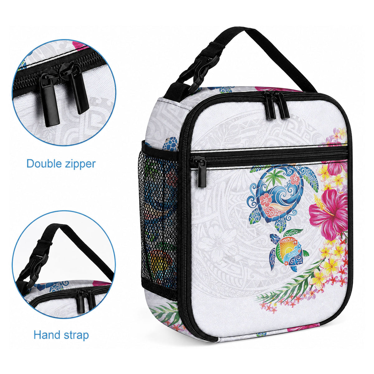 Hawaiian Abstract Art Turtles Lunch Bag LT03 - Polynesian Pride