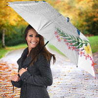 Hawaiian Abstract Art Turtles Umbrella with Plumeria and Hibiscus - Polynesian Pride