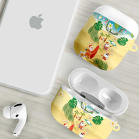 Hawaiian Mele Kalikimaka AirPods Case Tropical Plumeria and Lei Funny Santa Beach - Polynesian Pride