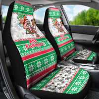 Hawaii Mele Kalikimaka Car Seat Cover Aloha Santa and Palm Tree Mix Kakau Pattern LT03 - Polynesian Pride