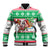 Custom Hawaii Mele Kalikimaka Baseball Jacket Aloha Santa and Palm Tree Mix Kakau Pattern LT03 Unisex Green - Polynesian Pride