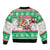 Custom Hawaii Mele Kalikimaka Bomber Jacket Aloha Santa and Palm Tree Mix Kakau Pattern LT03 - Polynesian Pride