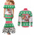 Custom Hawaii Mele Kalikimaka Couples Matching Mermaid Dress and Long Sleeve Button Shirt Aloha Santa and Palm Tree Mix Kakau Pattern LT03 - Polynesian Pride