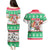 Custom Hawaii Mele Kalikimaka Couples Matching Puletasi Dress and Hawaiian Shirt Aloha Santa and Palm Tree Mix Kakau Pattern LT03 - Polynesian Pride
