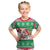 Custom Hawaii Mele Kalikimaka Kid T Shirt Aloha Santa and Palm Tree Mix Kakau Pattern LT03 Green - Polynesian Pride