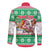 Custom Hawaii Mele Kalikimaka Long Sleeve Button Shirt Aloha Santa and Palm Tree Mix Kakau Pattern LT03 - Polynesian Pride
