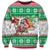 Custom Hawaii Mele Kalikimaka Sweatshirt Aloha Santa and Palm Tree Mix Kakau Pattern LT03 Unisex Green - Polynesian Pride