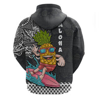 Hawaii Pineapple Surfing With Kakau Tribal Hoodie LT03 - Polynesian Pride