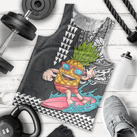 Hawaii Pineapple Surfing Kakau Tribal Personalised Men Tank Top LT03 - Polynesian Pride