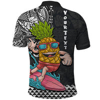 Hawaii Pineapple Surfing Kakau Tribal Personalised Polo Shirt LT03 - Polynesian Pride