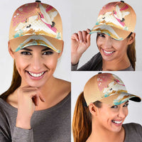 Hawaiian and Japanese Culture Together Classic Cap Kakau Art Tattoo with Cranes and Sakura Spring Vibe LT03 - Polynesian Pride