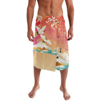 Hawaiian and Japanese Culture Together Lavalava Kakau Art Tattoo with Cranes and Sakura Spring Vibe LT03 Multicolor - Polynesian Pride