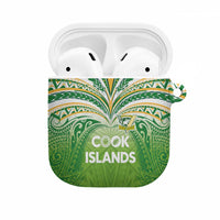 Cook Islands Rugby League AirPods Case Tatau Tribal Motifs-Light Green Color LT03 Green - Polynesian Pride