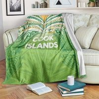 Cook Islands Rugby League Blanket Tatau Tribal Motifs-Light Green Color LT03 Green - Polynesian Pride