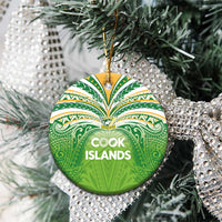 Cook Islands Rugby League Ceramic Ornament Tatau Tribal Motifs-Light Green Color LT03 - Polynesian Pride