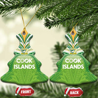 Cook Islands Rugby League Ceramic Ornament Tatau Tribal Motifs-Light Green Color LT03 Christmas Tree Green - Polynesian Pride
