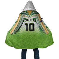 Custom Cook Islands Rugby League Cloak Tatau Tribal Motifs-Light Green Color LT03 Unisex Green - Polynesian Pride