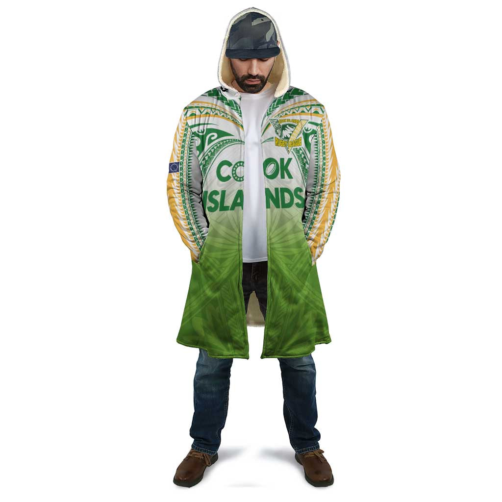 Custom Cook Islands Rugby League Cloak Tatau Tribal Motifs-Light Green Color LT03 - Polynesian Pride