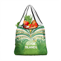Cook Islands Rugby League Grocery Bag Tatau Tribal Motifs-Light Green Color LT03 1-pack One Size Green - Polynesian Pride