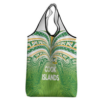 Cook Islands Rugby League Grocery Bag Tatau Tribal Motifs-Light Green Color LT03 - Polynesian Pride
