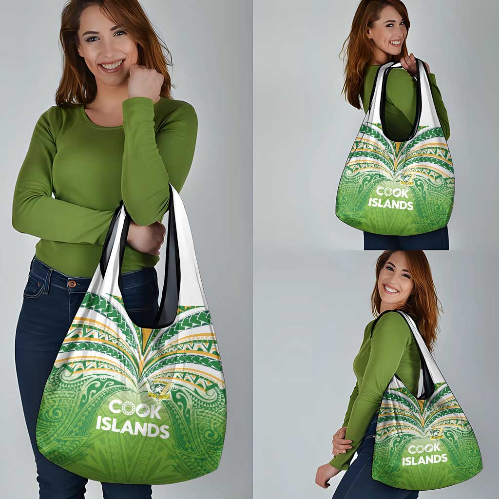 Cook Islands Rugby League Grocery Bag Tatau Tribal Motifs-Light Green Color LT03 - Polynesian Pride