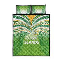 Cook Islands Rugby League Quilt Bed Set Tatau Tribal Motifs-Light Green Color LT03 - Polynesian Pride
