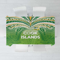 Cook Islands Rugby League Tablecloth Tatau Tribal Motifs-Light Green Color LT03 Green - Polynesian Pride