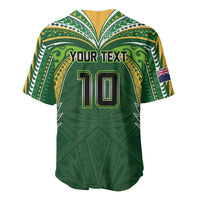 Custom Cook Islands Rugby League Baseball Jersey Tatau Tribal Motifs-Dark Green Color LT03 - Polynesian Pride