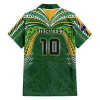 Custom Cook Islands Rugby League Family Matching Puletasi and Hawaiian Shirt Tatau Tribal Motifs-Dark Green Color LT03 - Polynesian Pride