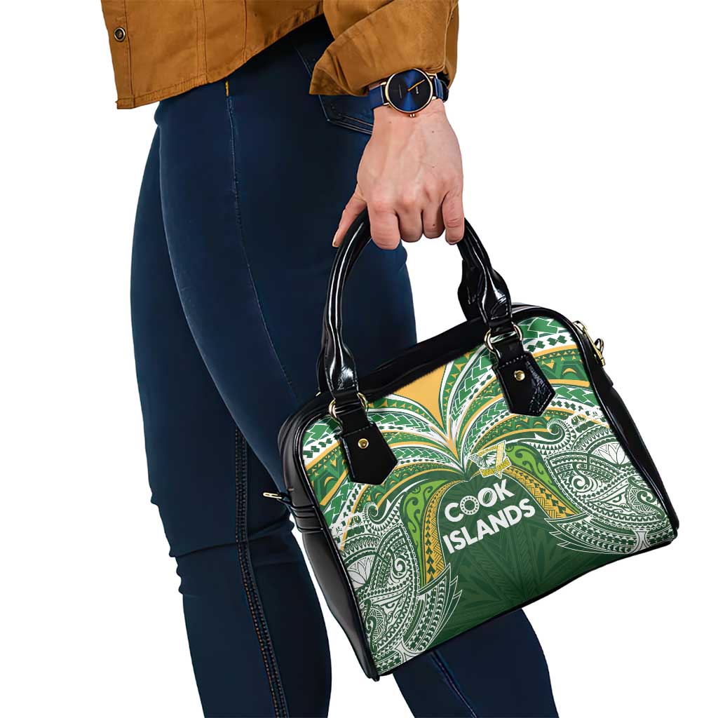 Cook Islands Rugby League Shoulder Handbag Tatau Tribal Motifs-Dark Green Color LT03 - Polynesian Pride