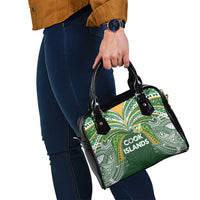 Cook Islands Rugby League Shoulder Handbag Tatau Tribal Motifs-Dark Green Color LT03 - Polynesian Pride